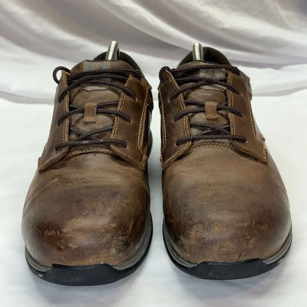 Red Wing Brown Leather Steel Toe Work Shoes Men's US‎ 9.5 2E 6708 Oil Resistant